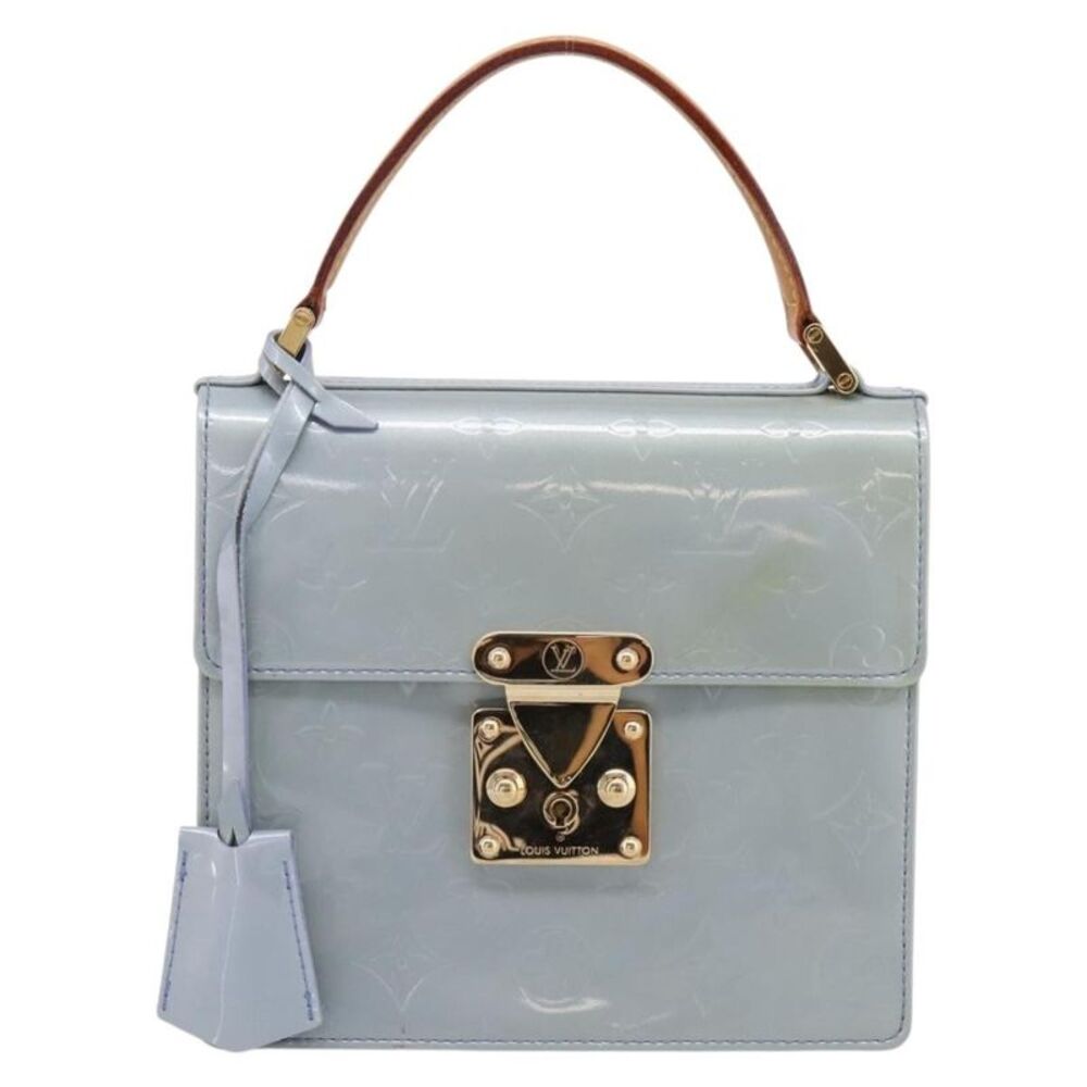 Louis Vuitton Spring Street Nm Patent Leather Blue Patent_Leather Handbag